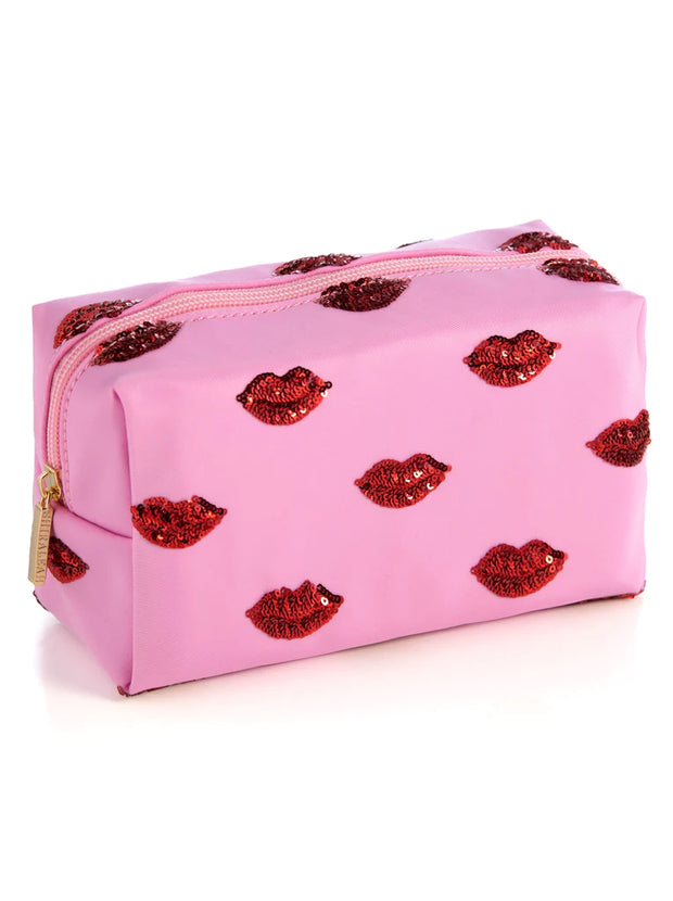 Cara Lips Cosmetic Pouch - Pink
