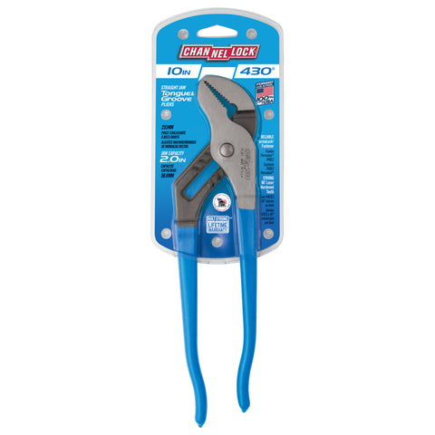 Channellock Straight Jaw Tongue and Groove Pliers - 10 in.