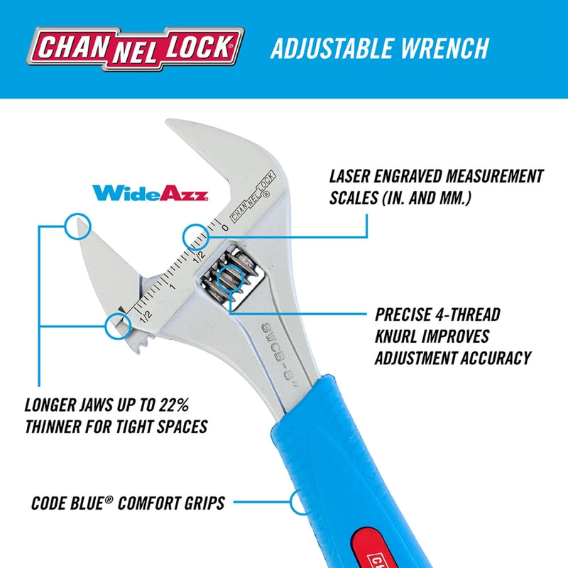 Wideazz Adjustable Wrench 8 in.