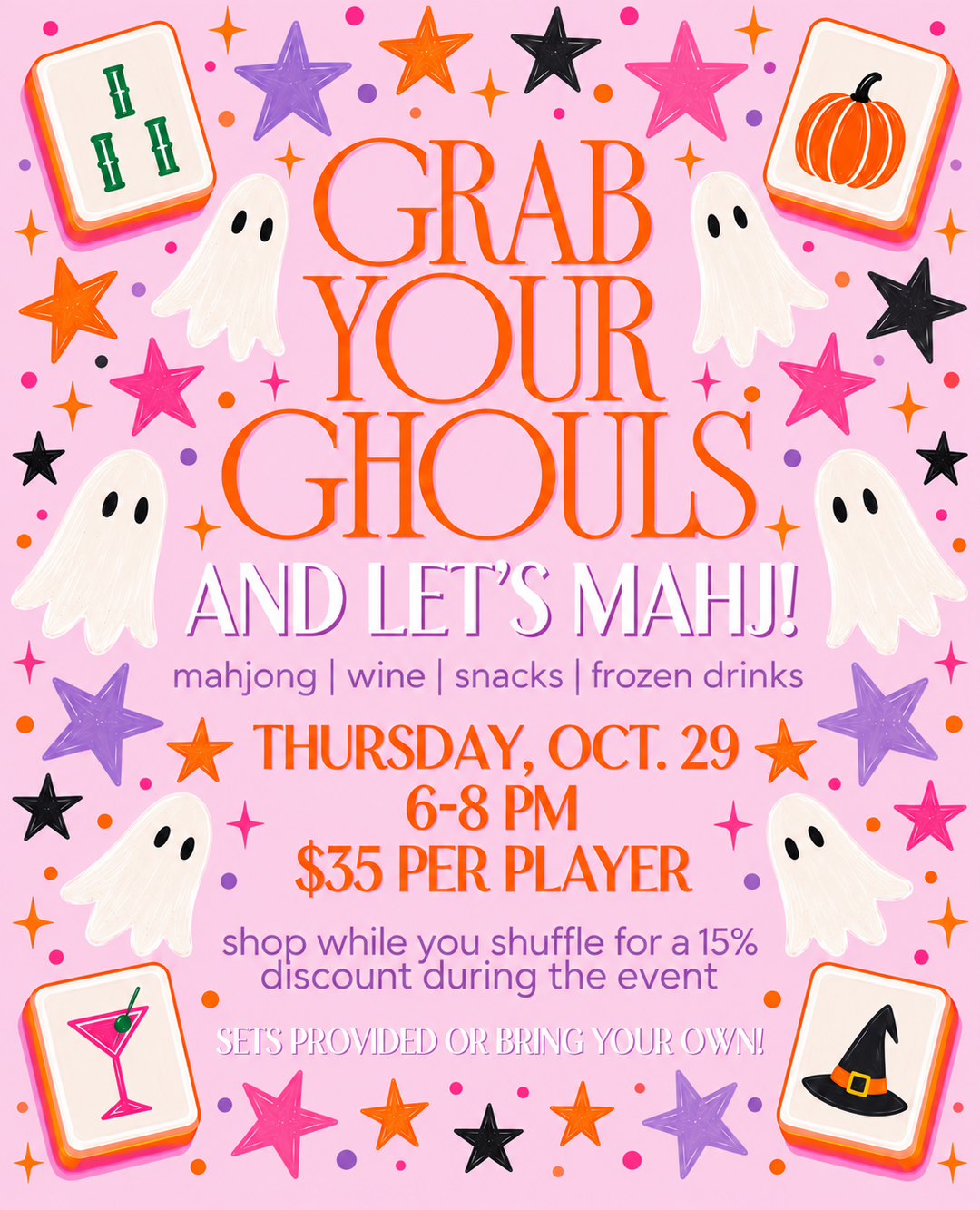 10/29 Mahjong Open Play Event