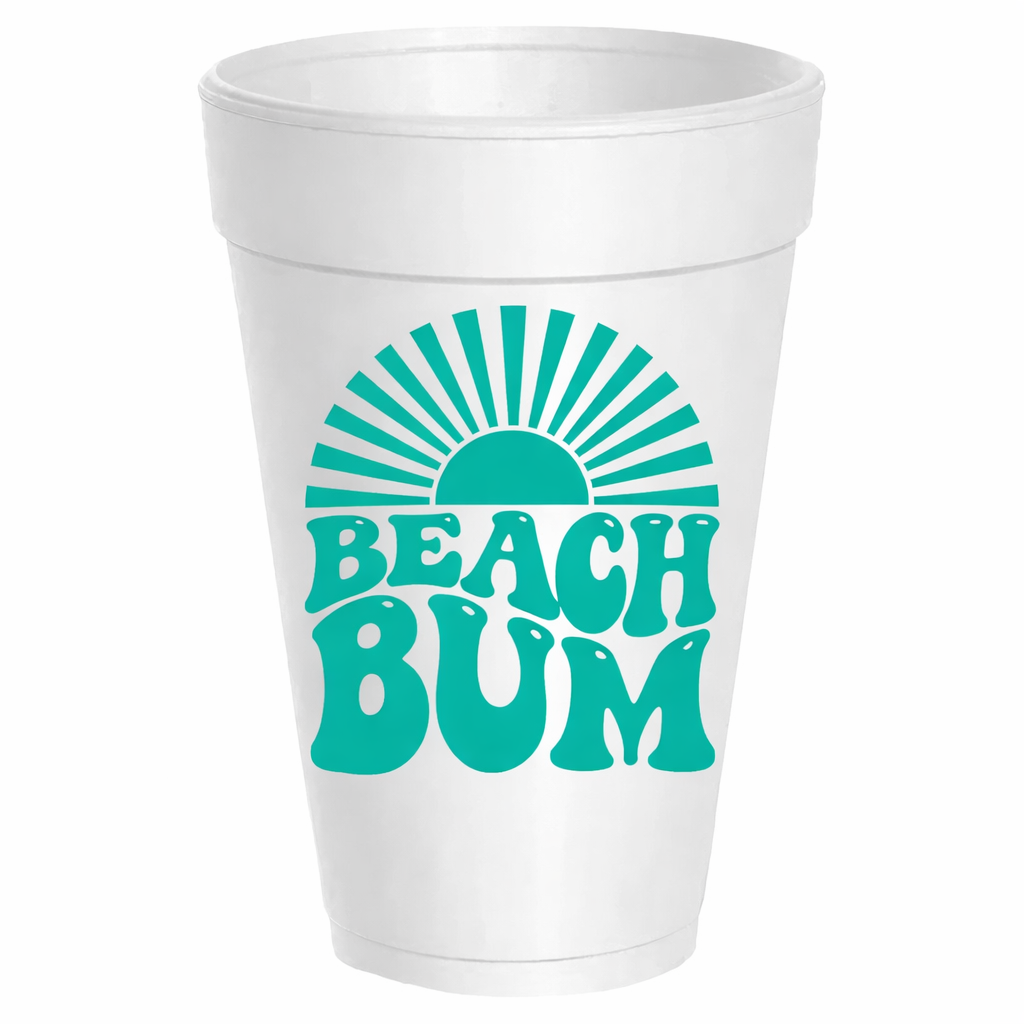 Sassy Cups Beach Bum Styrofoam Cups