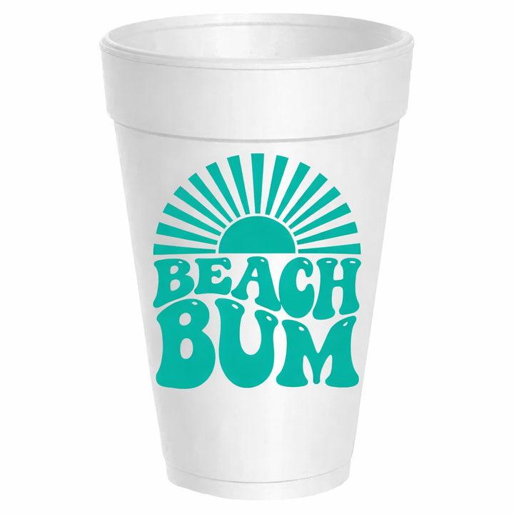 Sassy Cups Beach Bum Styrofoam Cups
