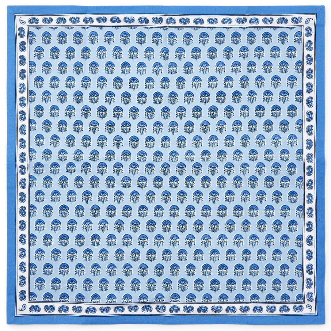 Chinoiserie Blue Block Print Napkin