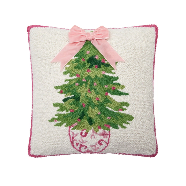 Peking Handicrafts Chinoiserie Ribbon Tree Hook Pillow