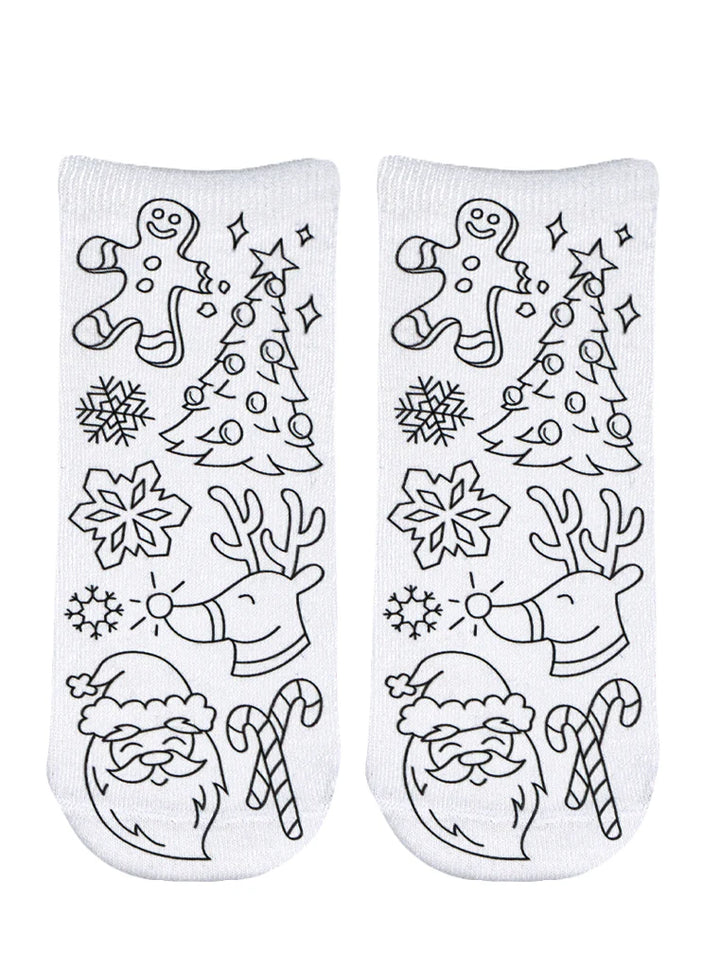 Living Royal Kid's Coloring Socks Christmas