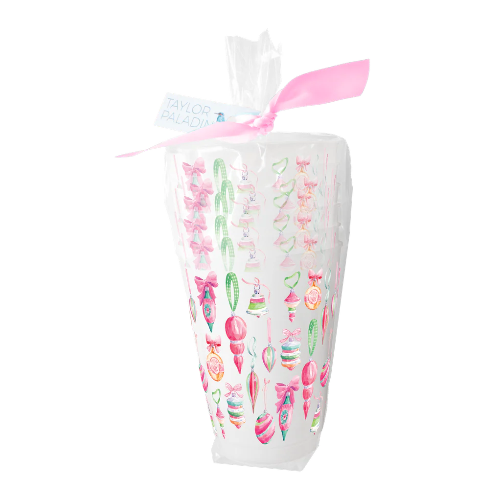 Taylor Paladino Holiday Frosted Cups Set of 6