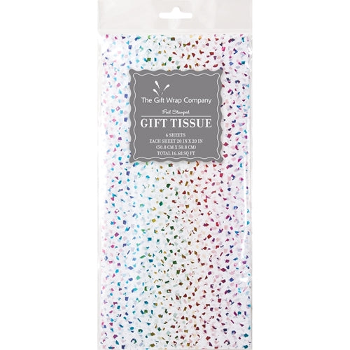 Confetti Foil Rainbow Tissue Paper
