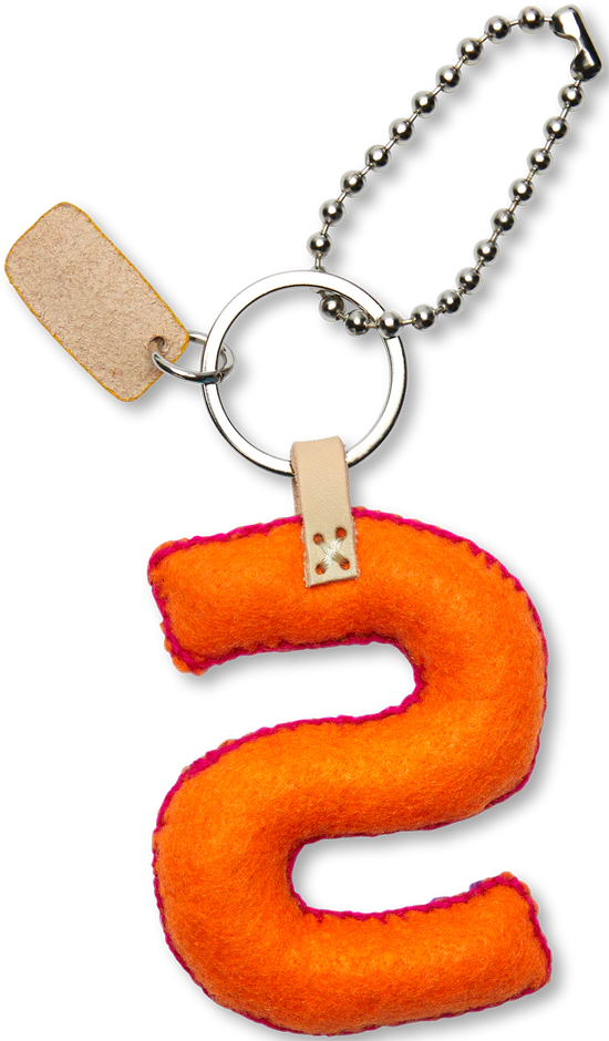 Consuela - Orange Felt Alphabet Charm