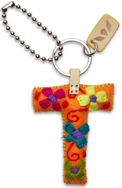 Consuela Orange Felt Alphabet Charm