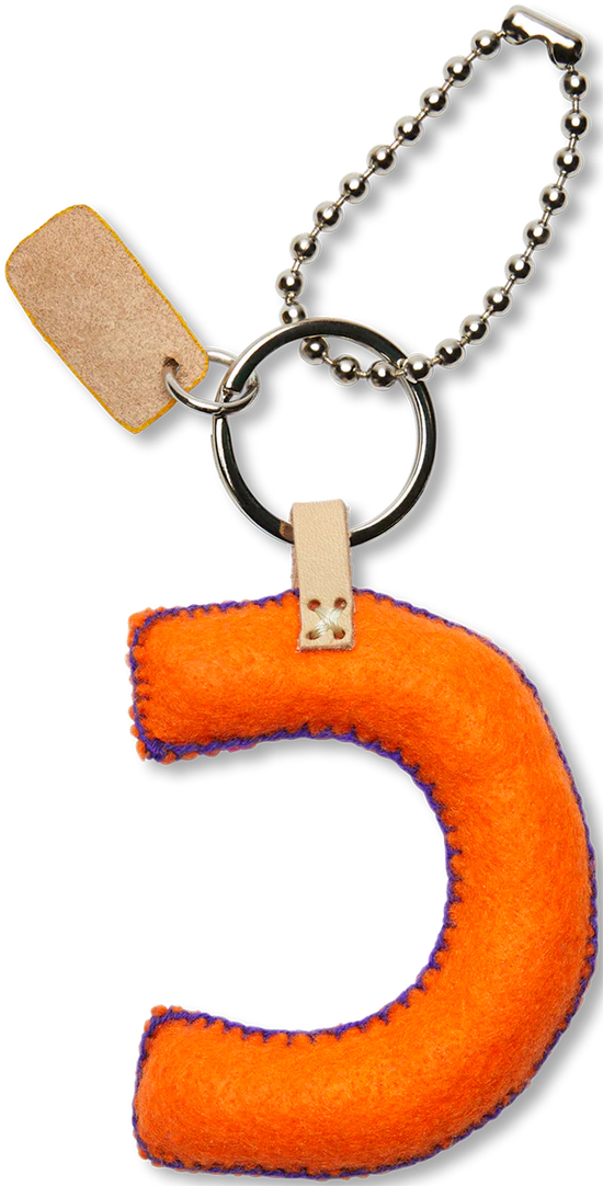Consuela Orange Felt Alphabet Charm
