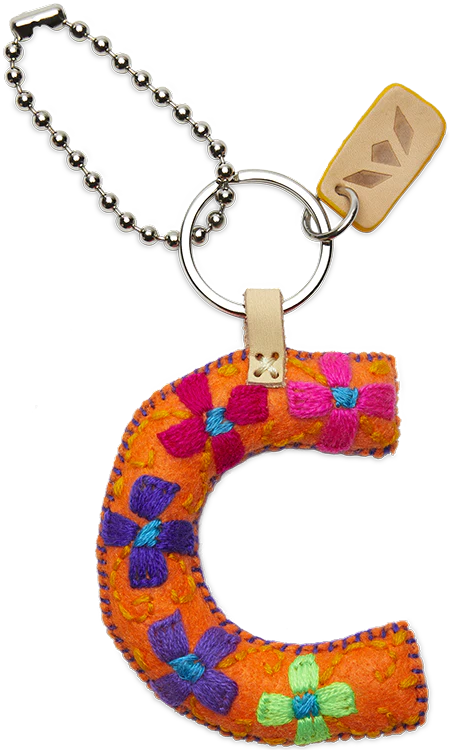 Consuela Orange Felt Alphabet Charm