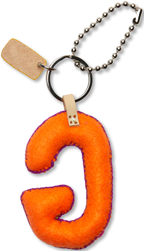 Consuela Orange Felt Alphabet Charm