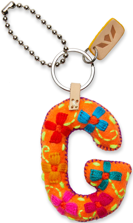 Consuela Orange Felt Alphabet Charm