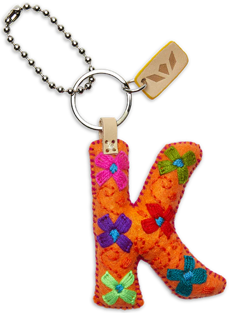 Consuela Orange Felt Alphabet Charm