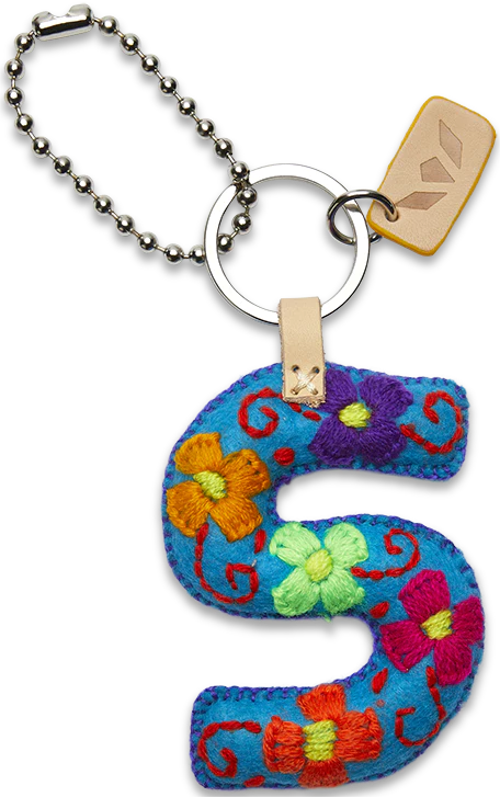 Consuela Turquoise Felt Alphabet Charm