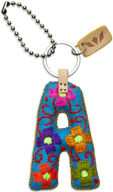 Consuela Turquoise Felt Alphabet Charm