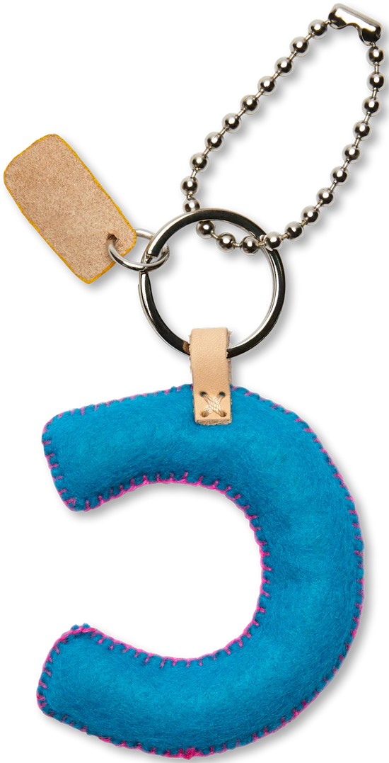 Consuela Turquoise Felt Alphabet Charm