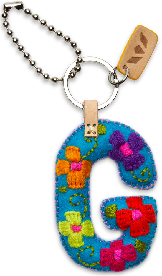 Consuela Turquoise Felt Alphabet Charm