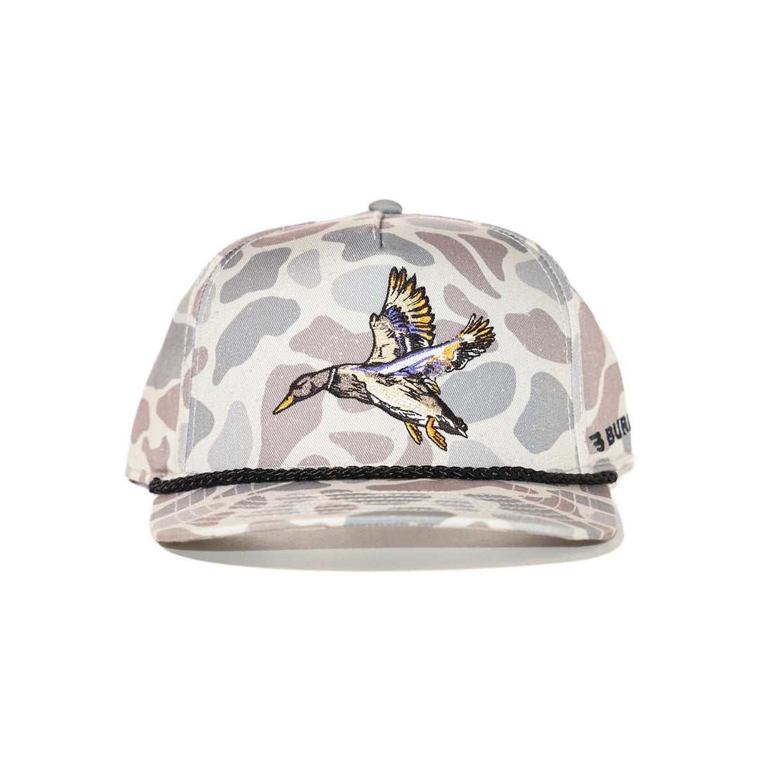 Burlebo Men's Diving Mallard Classic Deer Camo Cap