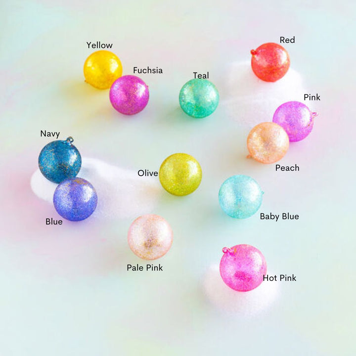 Glitterville Rainbow Stubble Ball Ornament