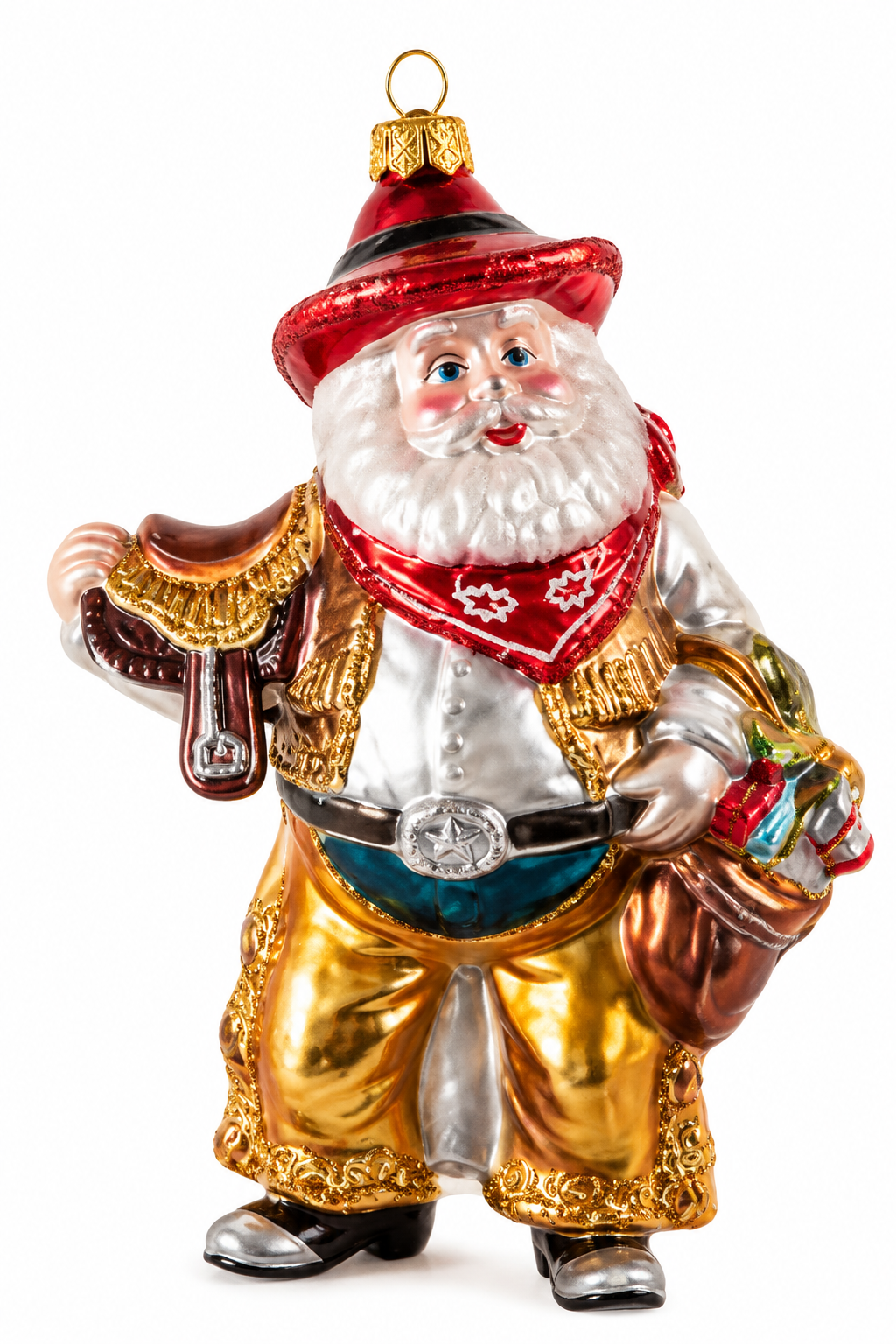 Cowboy Santa Ornament