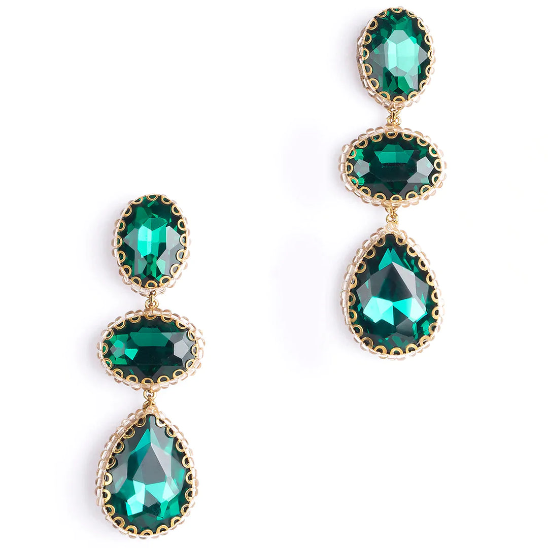 Hadlee Earrings - Emerald