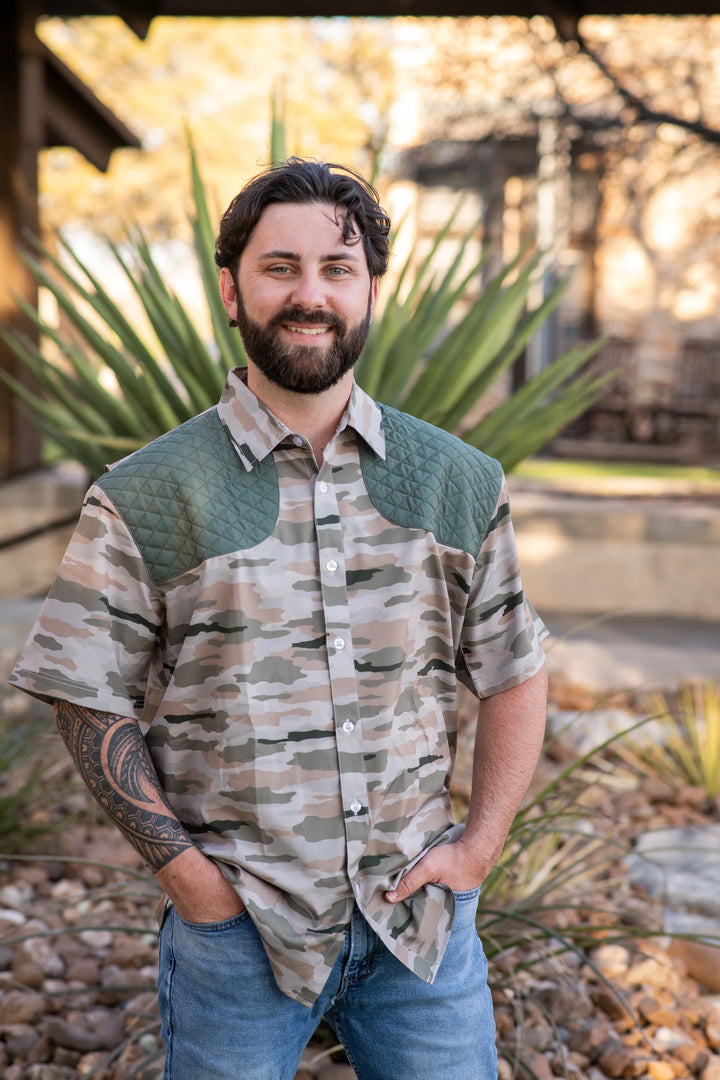 Blue Quail Men's Ranch Classic Camo Short Sleeve Shirt