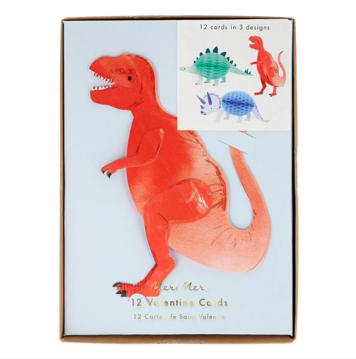 Meri Meri - Dinosaur Valentine's Card Set