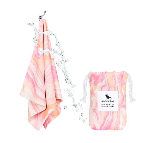 Dock & Bay - Cooling Towel - Marble - Peach Melba