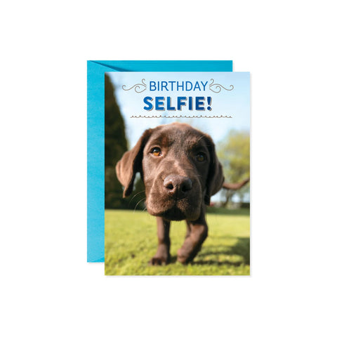 Dog Selfie Birthday Card