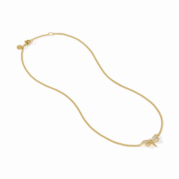Julie Vos Dragonfly Pavé Delicate Necklace