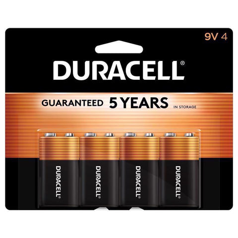 Duracell 9-Volt Alkaline Batteries - 4 pk
