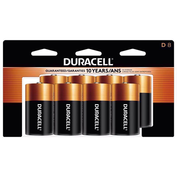 Duracell Coppertop D Alkaline Batteries - 8pk