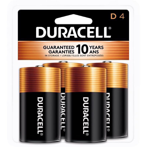 Duracell Coppertop D Batteries - 4 pk