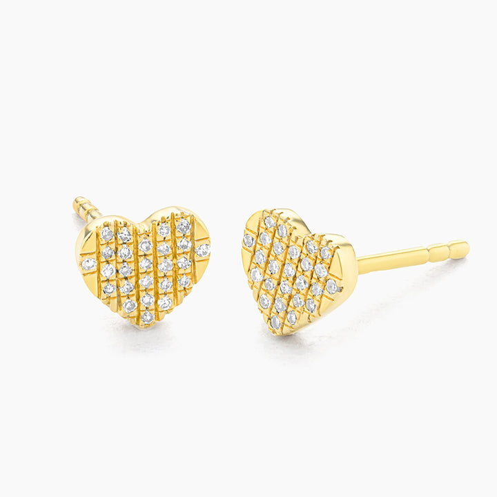 Ella Stein All Heart Flat Stud Earrings