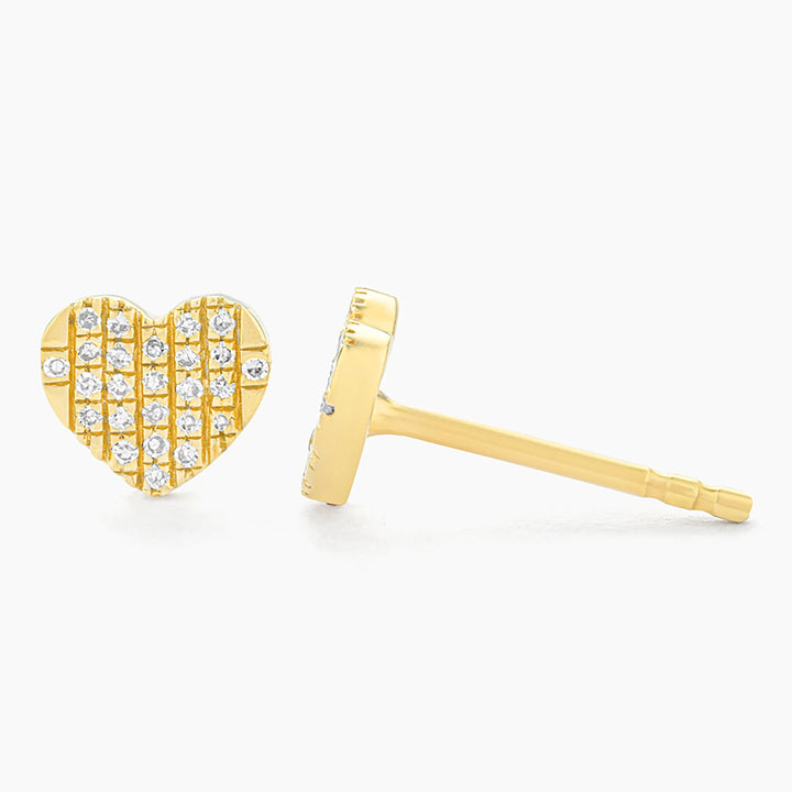 Ella Stein All Heart Flat Stud Earrings