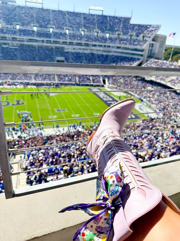 Saturday Silks TCU Horned Frogs Skinny Scarf