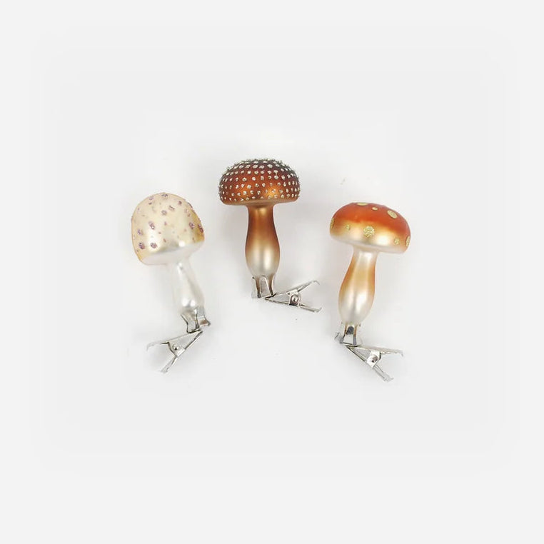 Mini Mushroom Clip-On Ornament Assorted