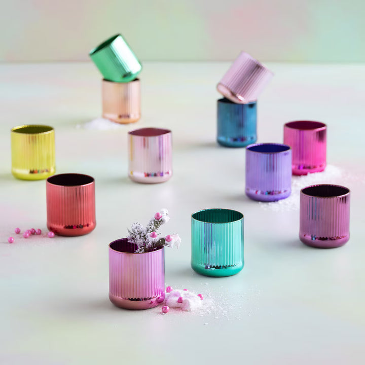 Glitterville Rainbow Reflective Sipper Glass
