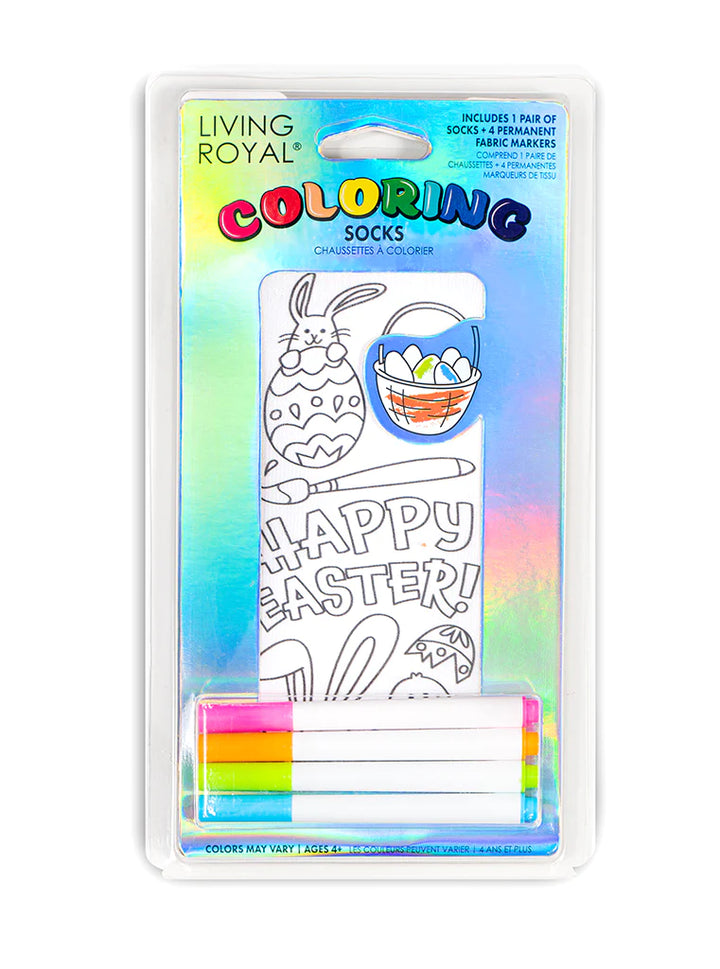 Living Royal Kid's Coloring Socks Easter