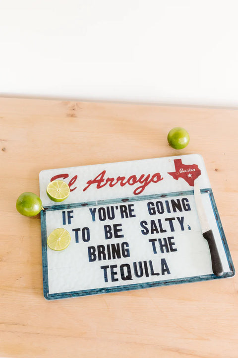 El Arroyo - Large Tempered Glass Cutting Board - Be Salty