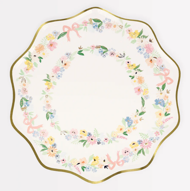 Meri Meri - Elegant Floral Paper Dinner Plates