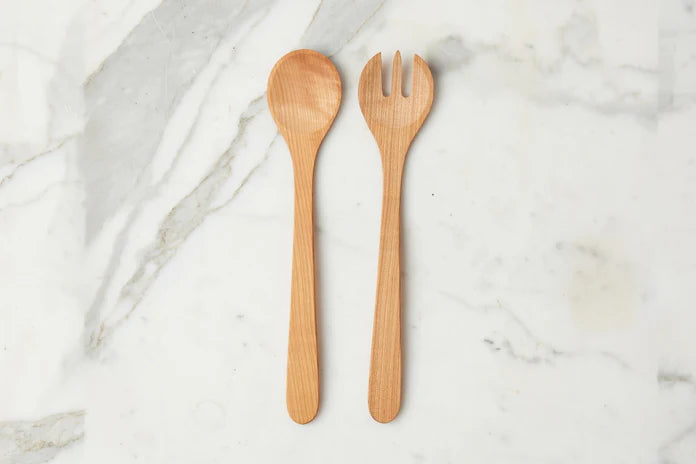 etúHome Cherrywood Mediterranean Salad Servers