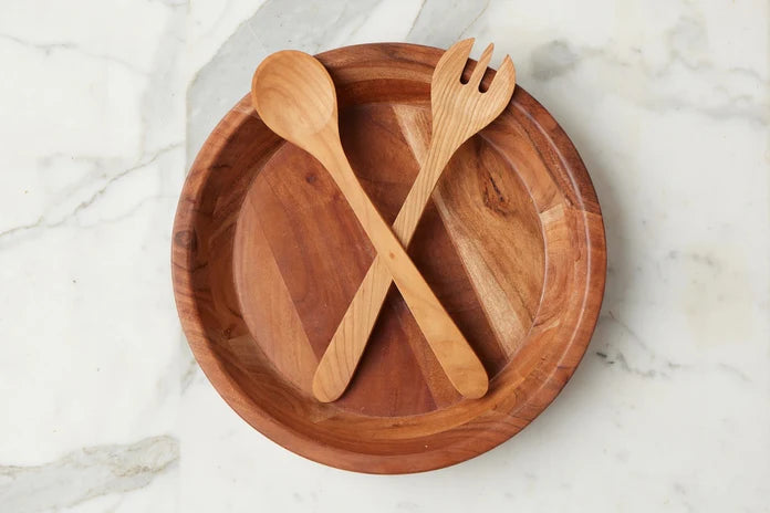 etúHome Cherrywood Mediterranean Salad Servers