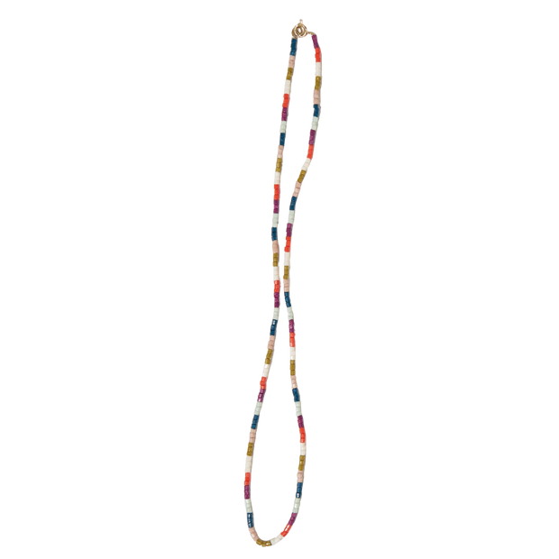 Everly Single Strand Luxe Bead Necklace Rainbow