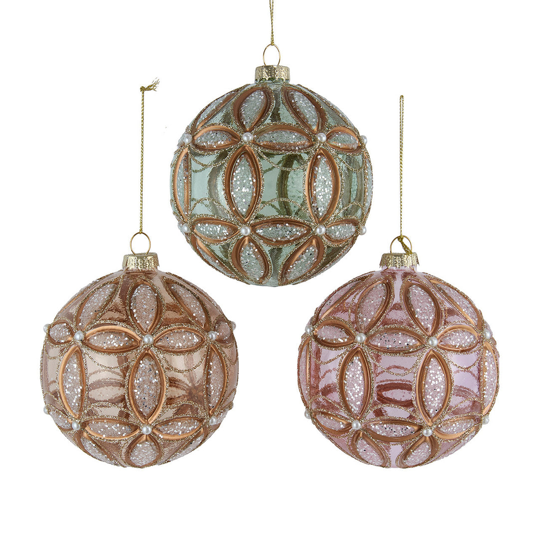 Kurt Adler Glass Pastel Ball Ornament
