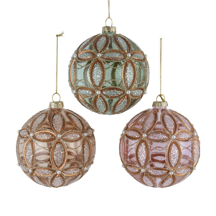 Kurt Adler Glass Pastel Ball Ornament