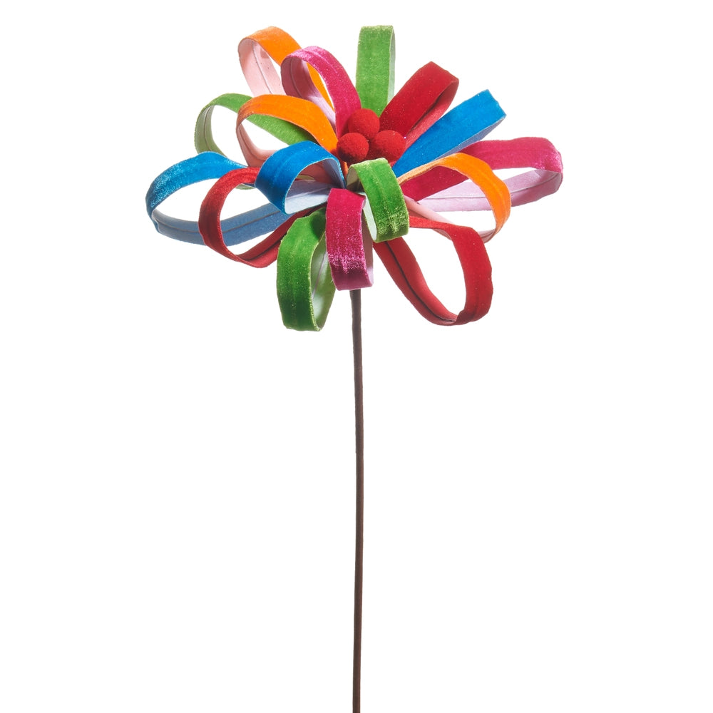 Bright Multicolor Loop Flower Pick