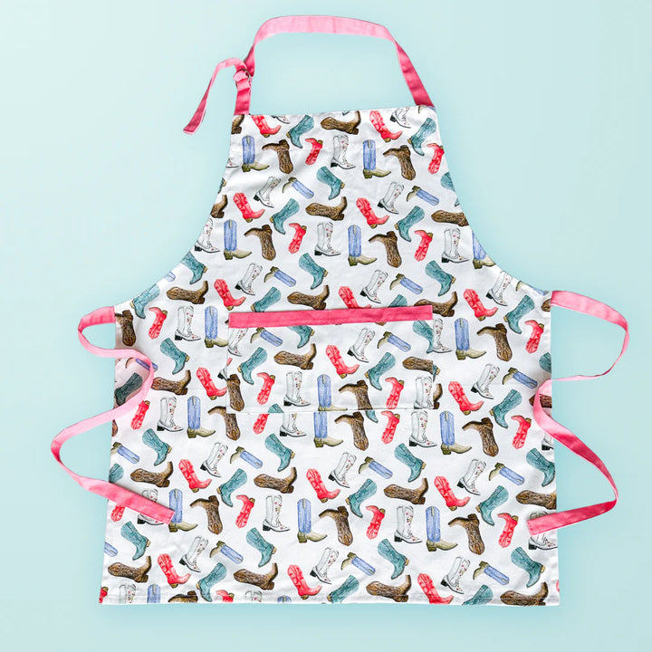 Taylor Paladino Colorful Cowboy Boots Apron