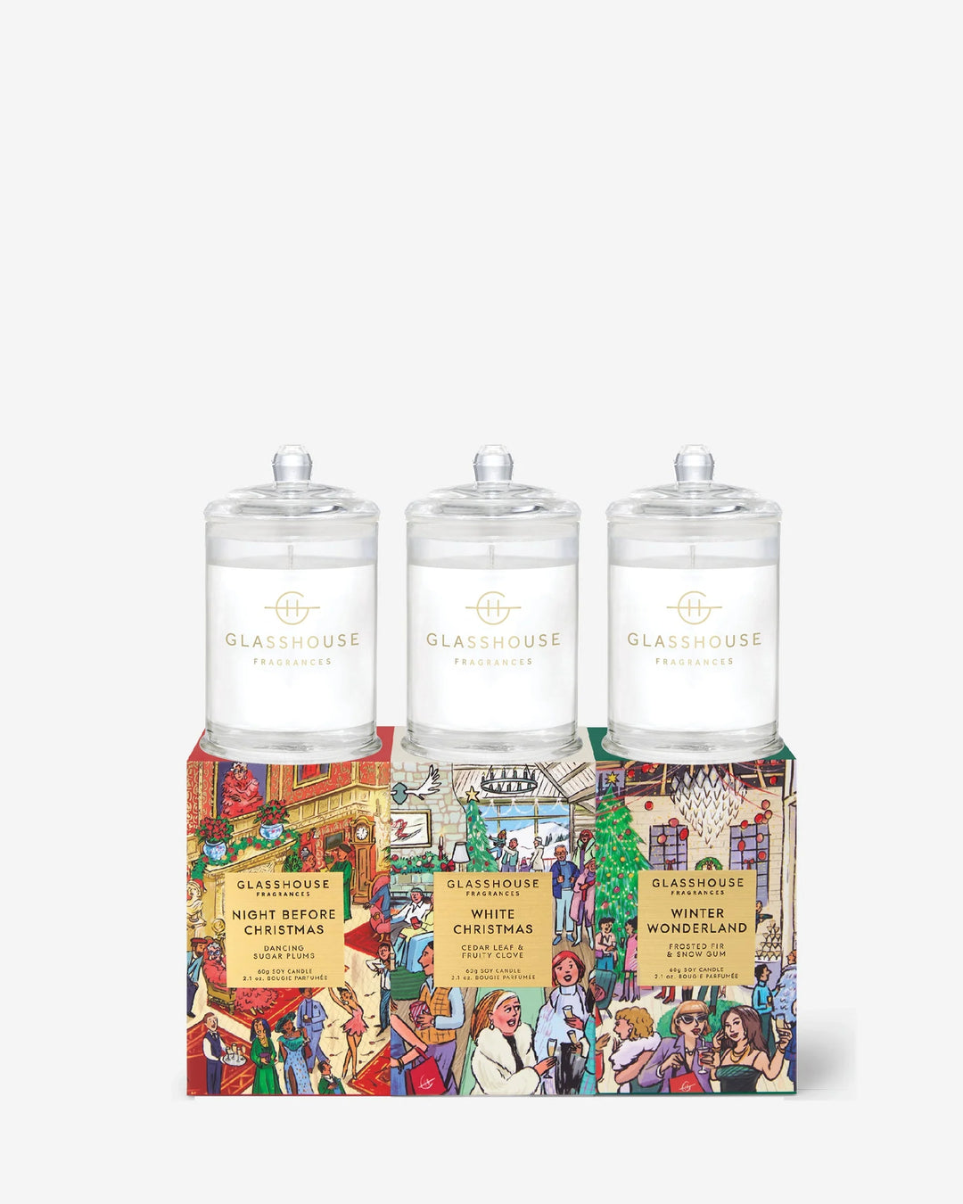 Glasshouse Fragrances Christmas Trio Candle Set